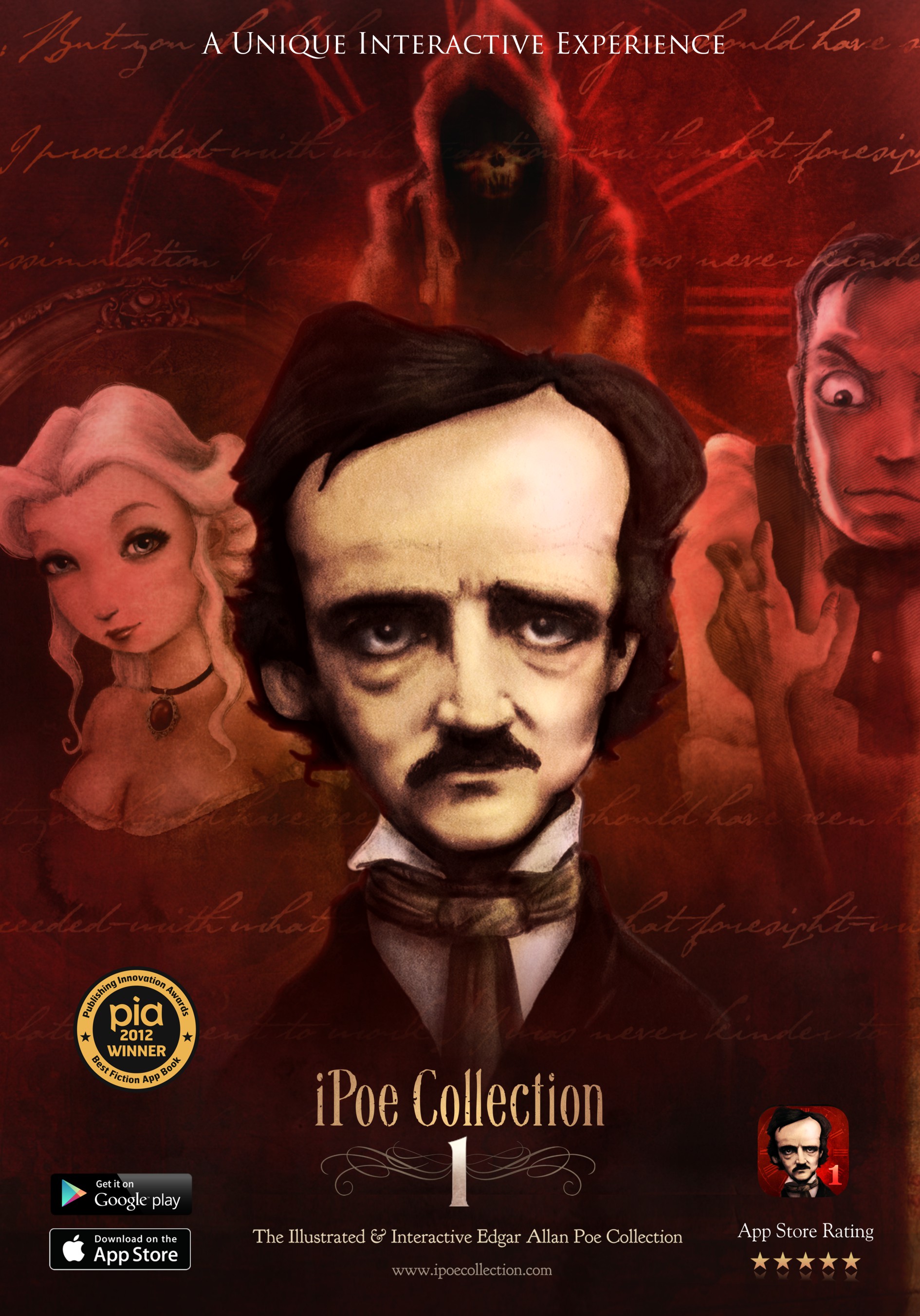 iPoe collection vol1: The illustrated and interactive Edgar Allan Poe collection