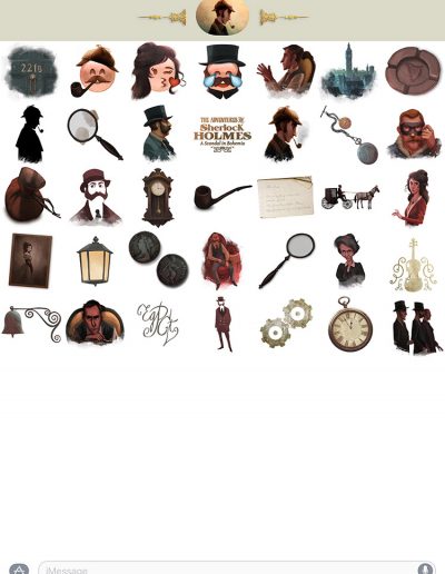 Sherlock Holmes stickers
